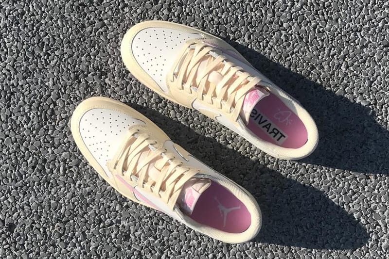 travis scott air force 1 pink laces