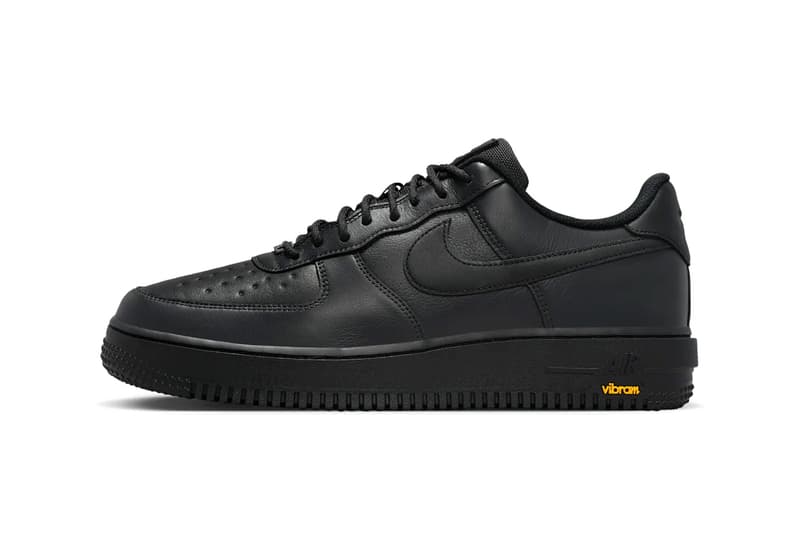 Official Look at the Vibram x Nike Air Force 1 Low GORE-TEX "Black" Off-Noir/Speed Yellow-Black HV5953-001