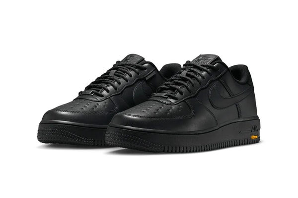 Official Look at the Vibram x Nike Air Force 1 Low GORE-TEX "Black" Off-Noir/Speed Yellow-Black HV5953-001