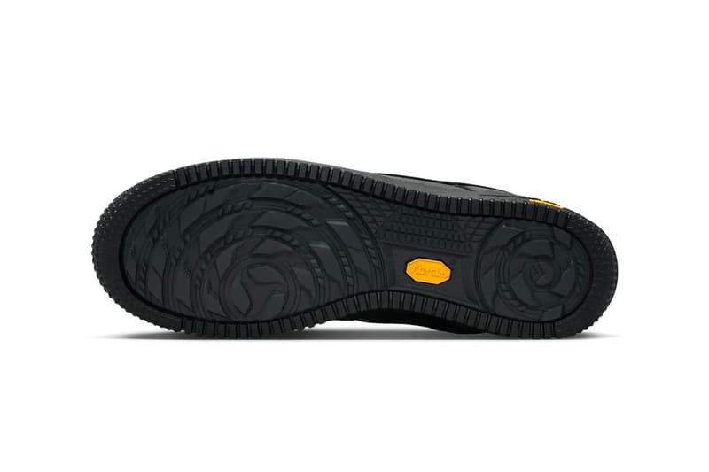 Official Look at the Vibram x Nike Air Force 1 Low GORE-TEX "Black" Off-Noir/Speed Yellow-Black HV5953-001