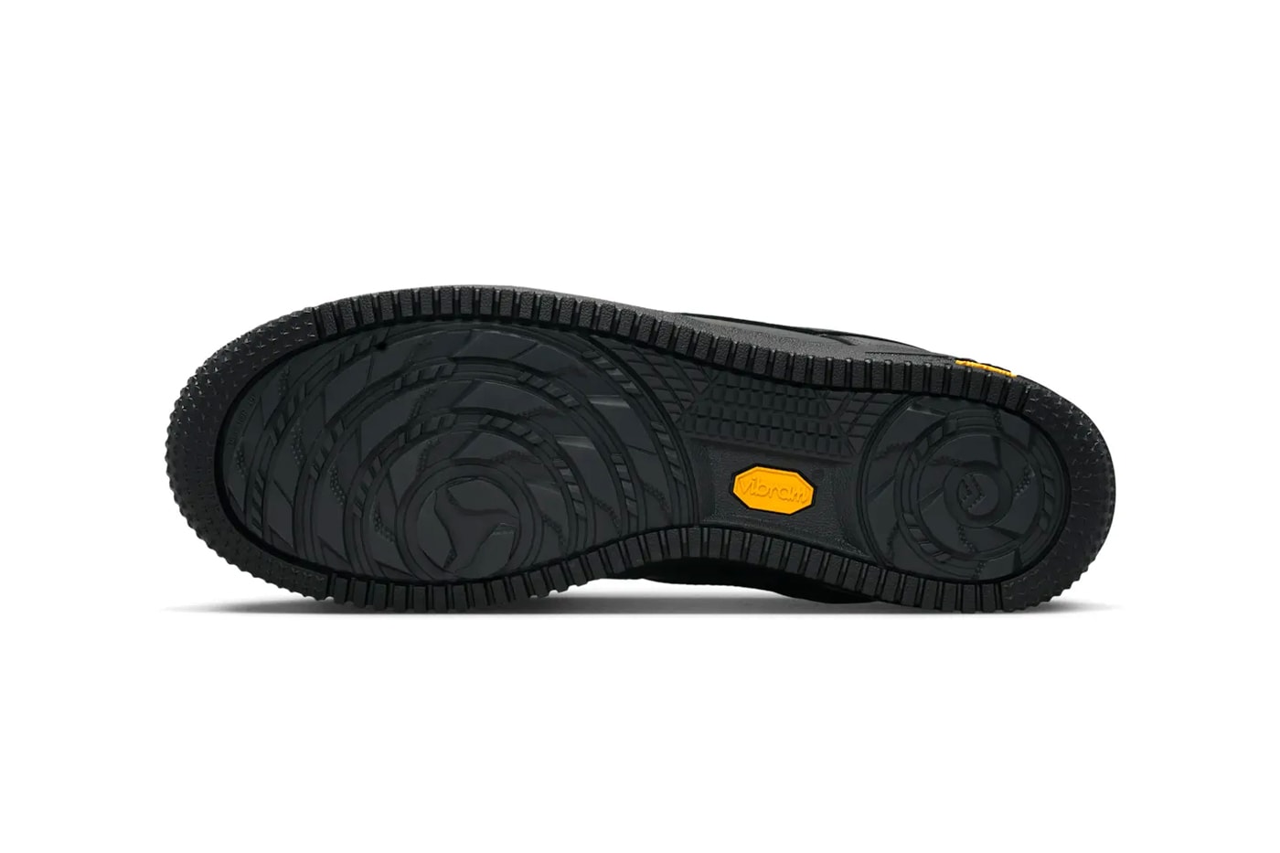 Official Look at the Vibram x Nike Air Force 1 Low GORE-TEX "Black" Off-Noir/Speed Yellow-Black HV5953-001