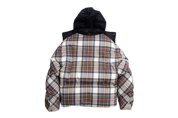 Moncler x JW Anderson Collection plaid puffer jacket multi striped puffer jacket blue white Release Info