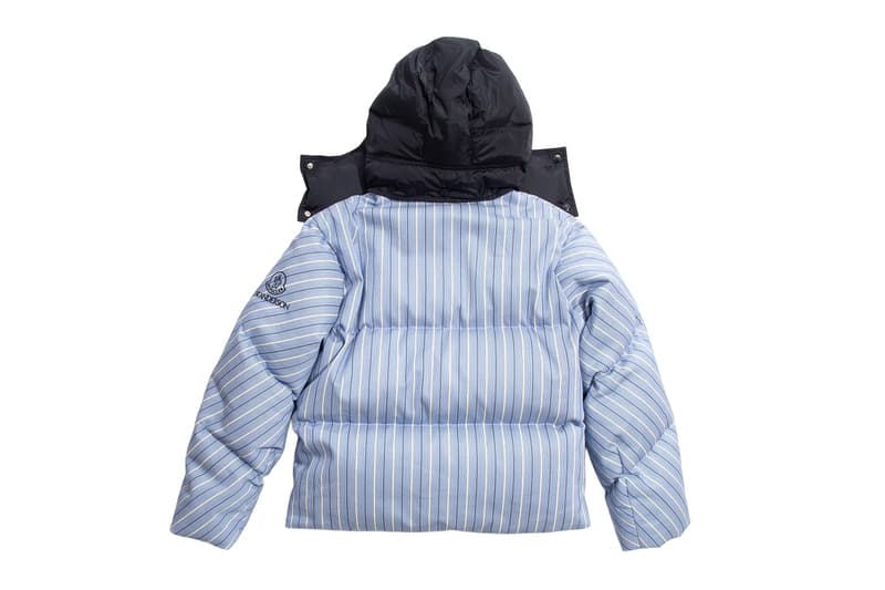 Moncler x JW Anderson Collection plaid puffer jacket multi striped puffer jacket blue white Release Info