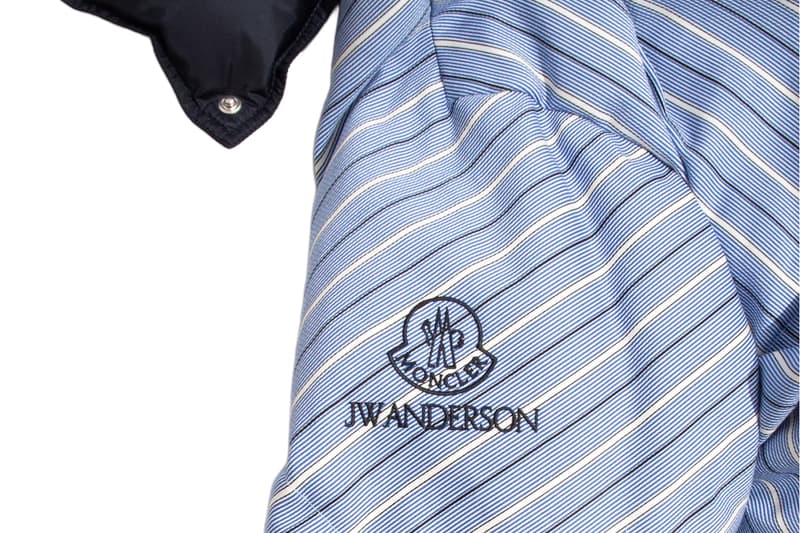 Moncler x JW Anderson Collection plaid puffer jacket multi striped puffer jacket blue white Release Info