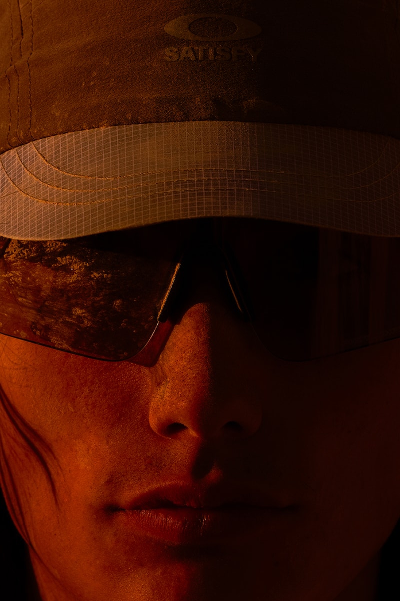 SATISFY and Oakley launched “CHAPTER VI" collaboration sunglasses hat cap stunt devil O-Matter™ frame and HyperGrip Technology  PeaceShell™ Trail Cap and Rippy™ Bandana 