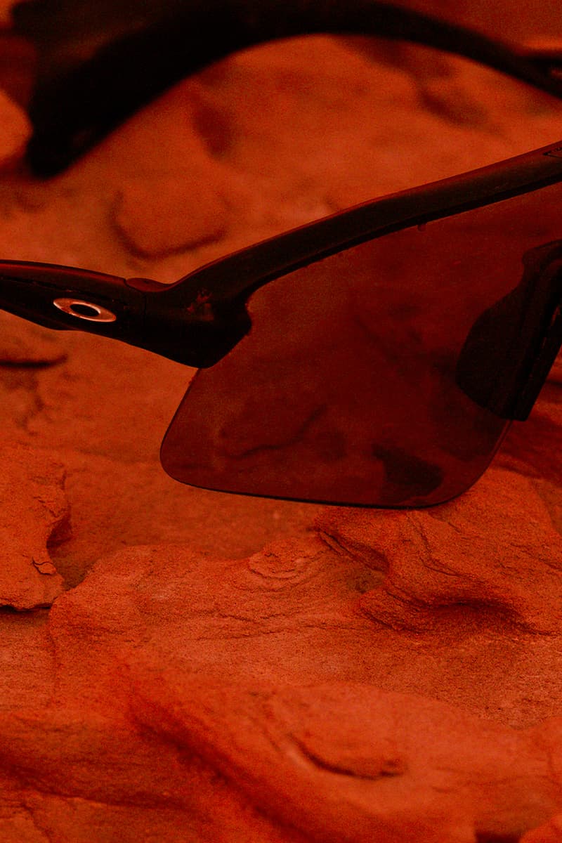 SATISFY and Oakley launched “CHAPTER VI" collaboration sunglasses hat cap stunt devil O-Matter™ frame and HyperGrip Technology  PeaceShell™ Trail Cap and Rippy™ Bandana 