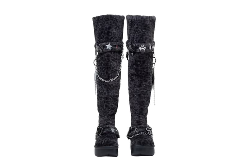 Crocs and T-Pain Show off Boots With the Fur Crocs Classic Unfurgettable Leopard Knee High Boot black 212387-0CU