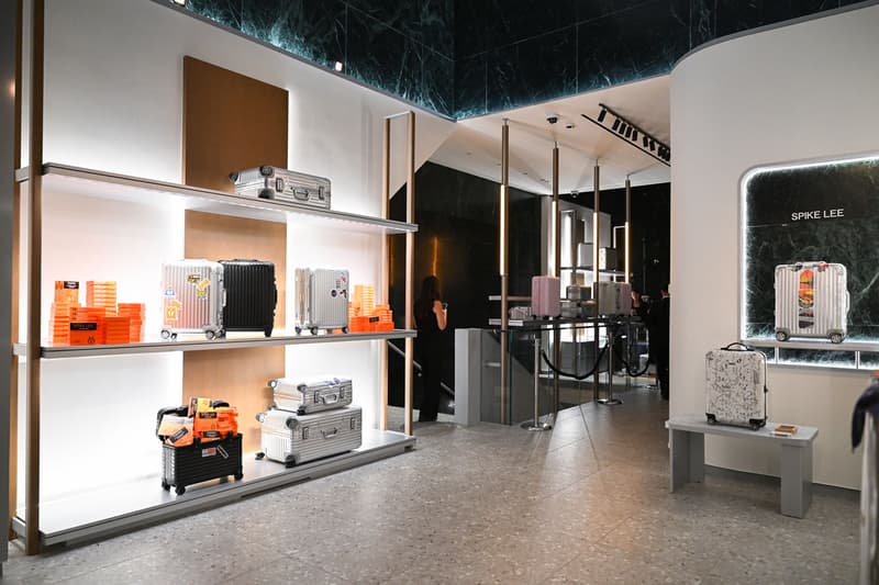 New York City Shows Up for RIMOWA's New Flagship Opening soho nyc  Spike Lee, Carmelo Anthony, Walton Goggins, Chloe Sevigny, Maggie Rogers, and Evan Mock collab supreme archival collections luggage 