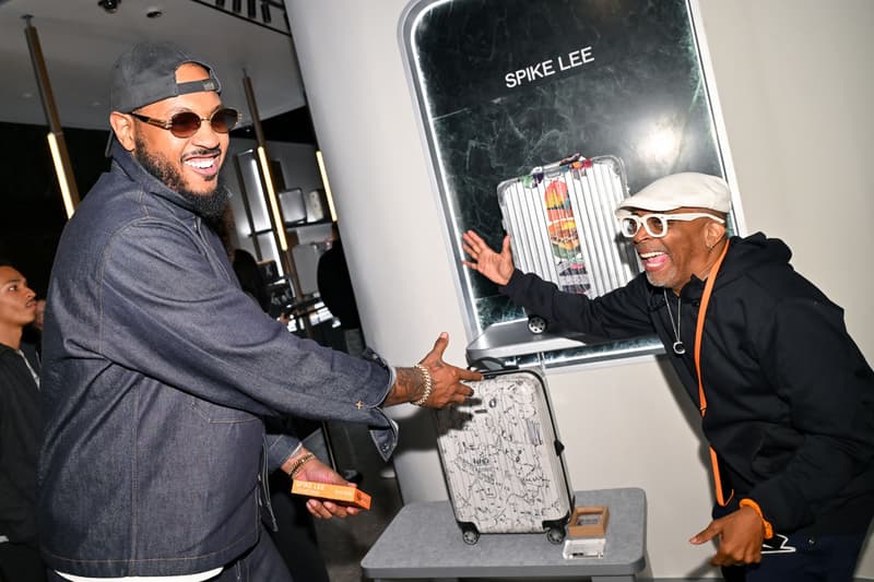 New York City Shows Up for RIMOWA's New Flagship Opening soho nyc  Spike Lee, Carmelo Anthony, Walton Goggins, Chloe Sevigny, Maggie Rogers, and Evan Mock collab supreme archival collections luggage 