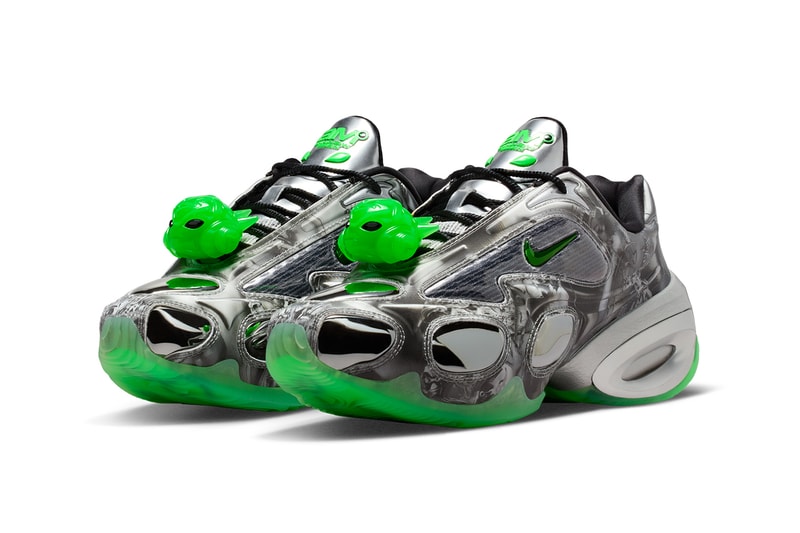 WINDOWSEN Teams up With Nike for Two Extraterrestrial-Inspired Air Max Muses collaboration shoes cyber futuristic lens shoes metaverse