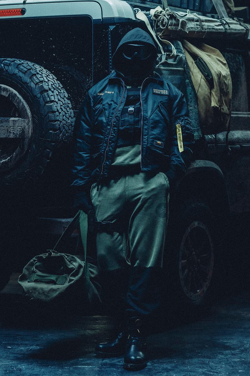 Drake's OVO and Alpha Industries Unveil Collaborative Collection october's very own drake hoodie bombe jacket