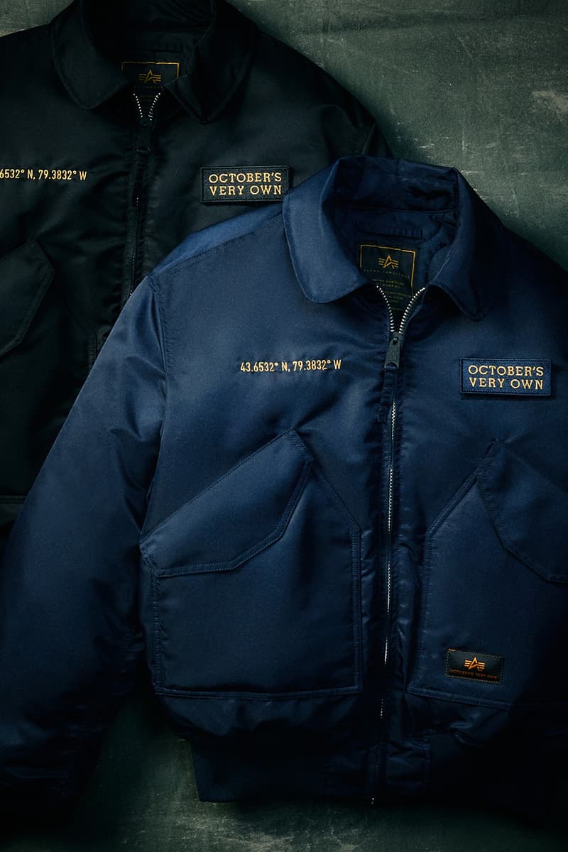 Drake's OVO and Alpha Industries Unveil Collaborative Collection october's very own drake hoodie bombe jacket