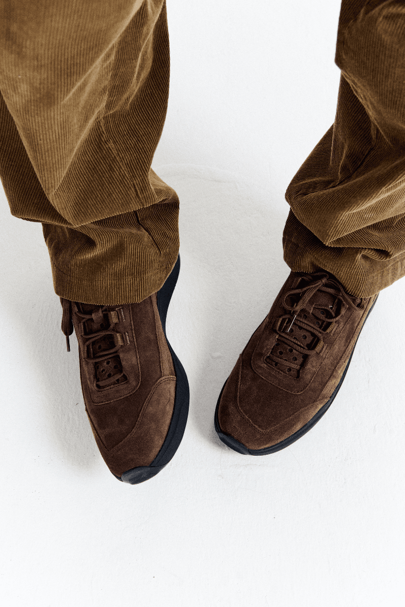 Équipement de Vie Is Reimagining the Boat Shoe for the City for AW25 AW25 “Onshore” campaign Sailing Shoes Deck Shoes Anti-Slip Compound sole, Winch Button heel pad, innovative contour patterning, and integrated drainage channels for enhanced water displacement