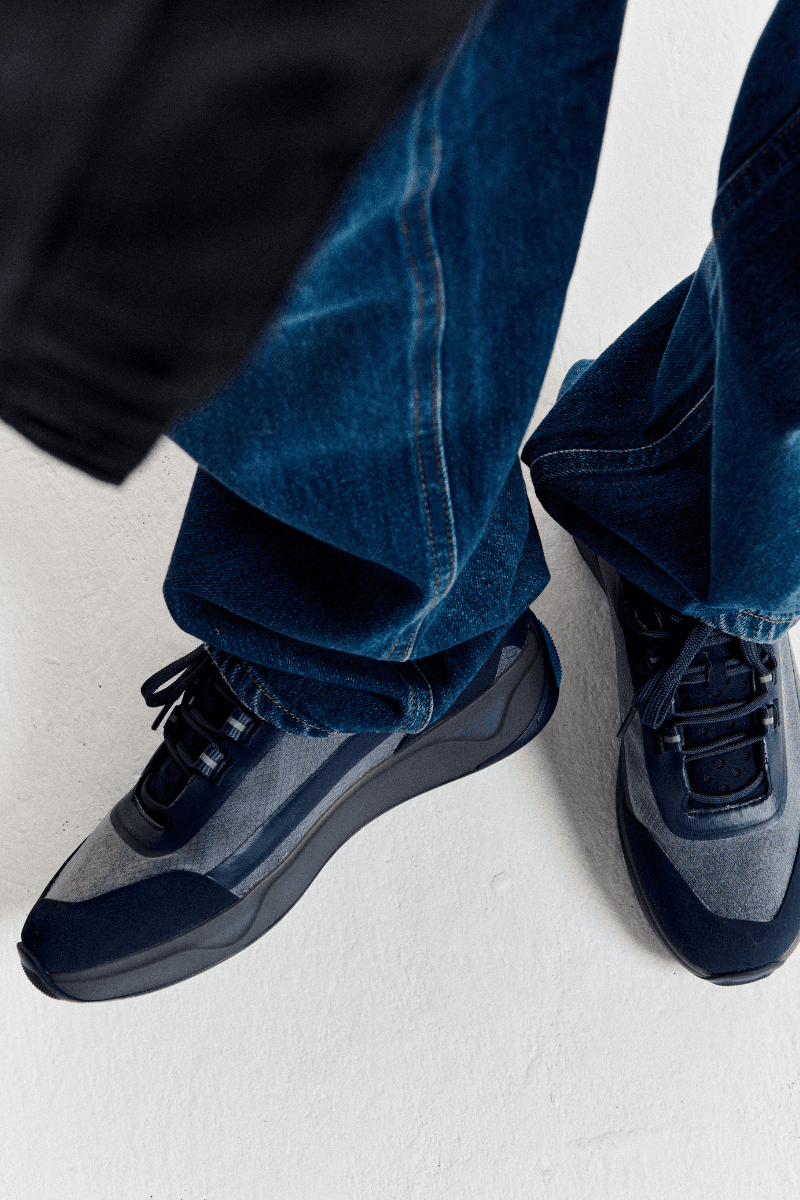 Équipement de Vie Is Reimagining the Boat Shoe for the City for AW25 AW25 “Onshore” campaign Sailing Shoes Deck Shoes Anti-Slip Compound sole, Winch Button heel pad, innovative contour patterning, and integrated drainage channels for enhanced water displacement
