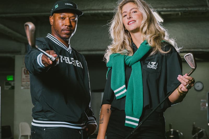 7 eleven midnight driving club golf collection polo t shirt crewneck windbreaker hat visor cardigan jacket towel tote logo green black white orange