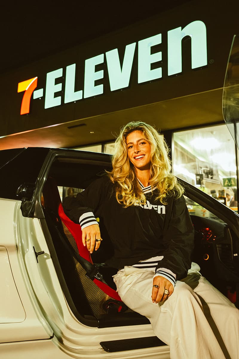 7 eleven midnight driving club golf collection polo t shirt crewneck windbreaker hat visor cardigan jacket towel tote logo green black white orange
