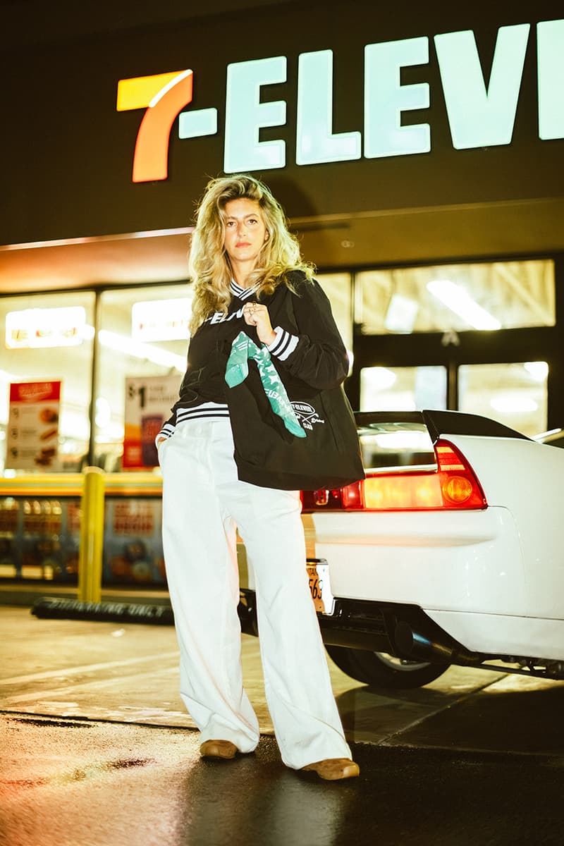 7 eleven midnight driving club golf collection polo t shirt crewneck windbreaker hat visor cardigan jacket towel tote logo green black white orange