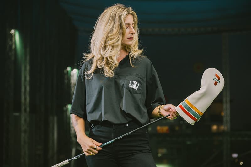 7 eleven midnight driving club golf collection polo t shirt crewneck windbreaker hat visor cardigan jacket towel tote logo green black white orange