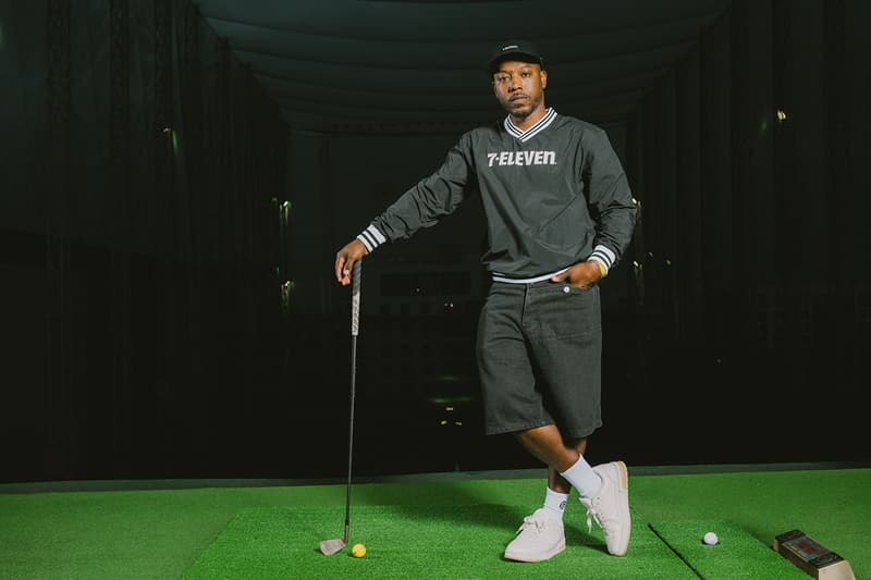 7 eleven midnight driving club golf collection polo t shirt crewneck windbreaker hat visor cardigan jacket towel tote logo green black white orange