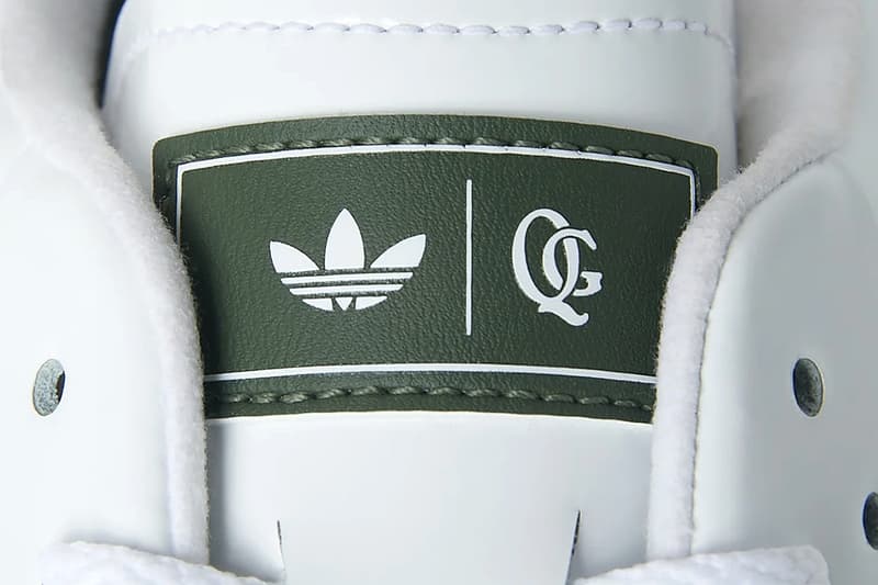 Official Look at the Quiet Golf x adidas Samba Golf hypegolf shoes collaboration release info spikes qg three stripes all white