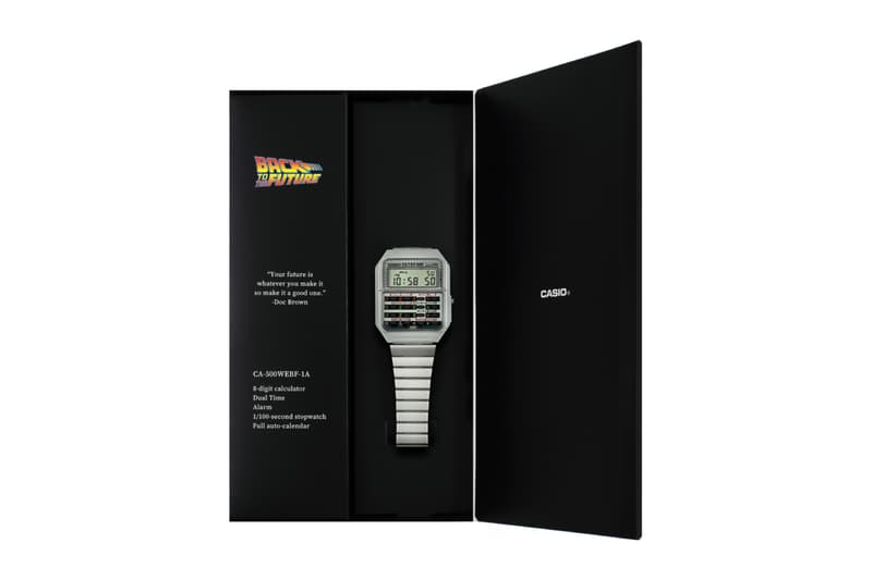 back to the future casio CA-500WEBF calculator watch collaboration release info