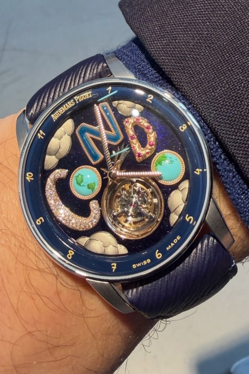 George Condo Audemars Piguet Custom Tourbillon Code 11.59 Watch Piece Unique diamonds gemset