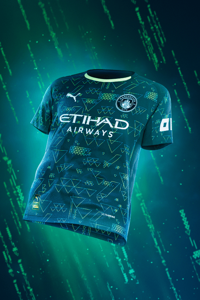 Manchester City and EA SPORTS FC™ Unveil Futuristic Fourth Kit with Digital Twist Puma Oscar Bobb, Rayan Cherki, and Joško Gvardiol Erling Haaland