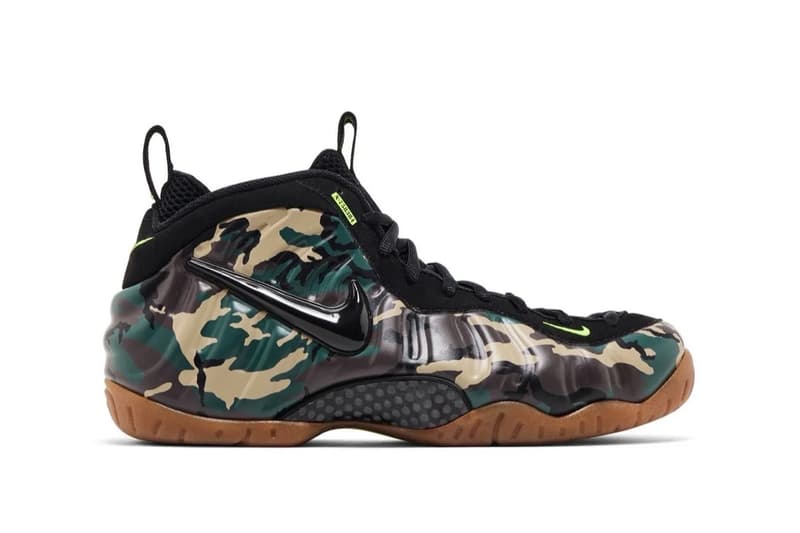 Nike Air Foamposite Pro "Green Camo" 2026 Release Rumor Black/Black-Voltage Green-Gum Dark Brown
