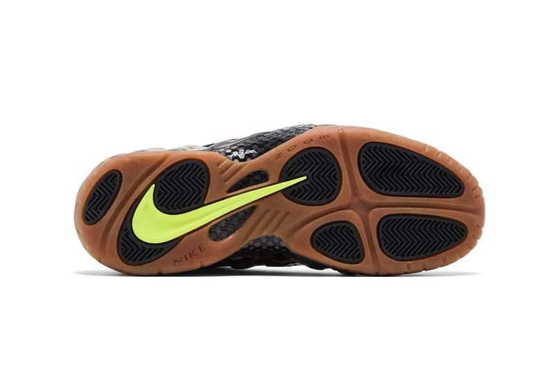 Nike Air Foamposite Pro "Green Camo" 2026 Release Rumor Black/Black-Voltage Green-Gum Dark Brown