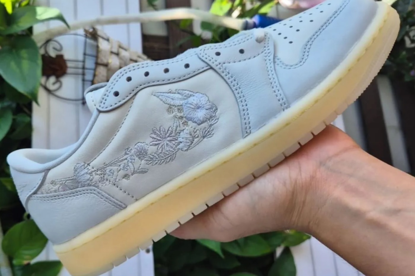 Air Jordan 1 Low OG “Floral Swoosh” Release Info Sail/Off White-Coconut Milk IF4391-100 all white leather spring 2026