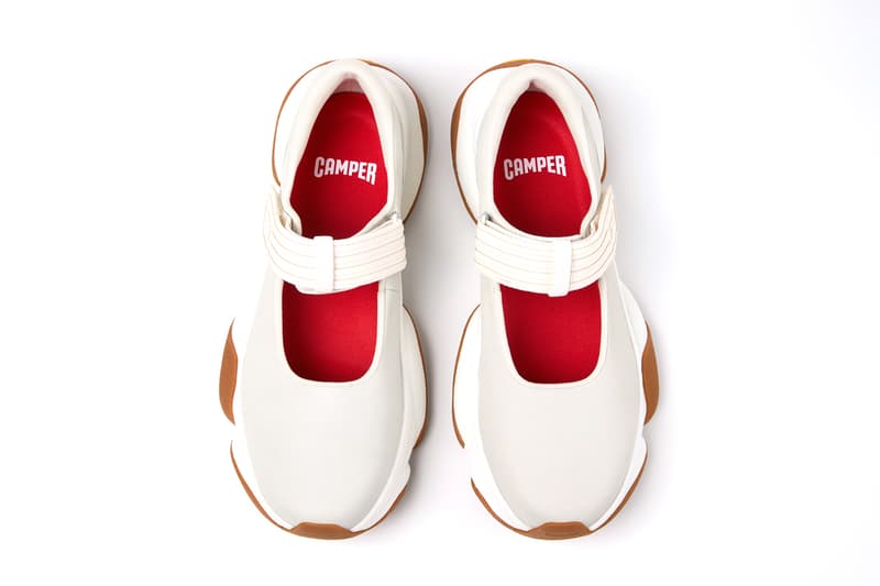 camper karst 2 sneaker rexarge foam midsole twins mary jane patches ortholite sole footbed vibram velcro laces fastening black blue gray green