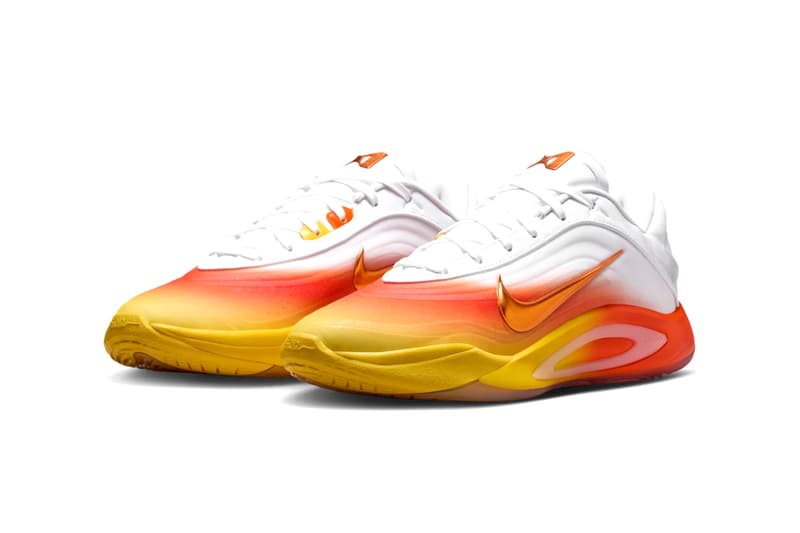 Nike A’One “Candy Corn Queen” White/Chrome Yellow-Safety Orange FZ8605-103 aja wilson wnba las vegas aces champion halloween