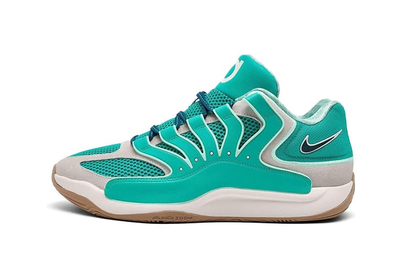 Nike KD 18 Surfaces in "Wanda Pratt" HV1992-301 Midnight Turquoise/Phantom-Kinetic Green-British Khaki releaes info kevin durant