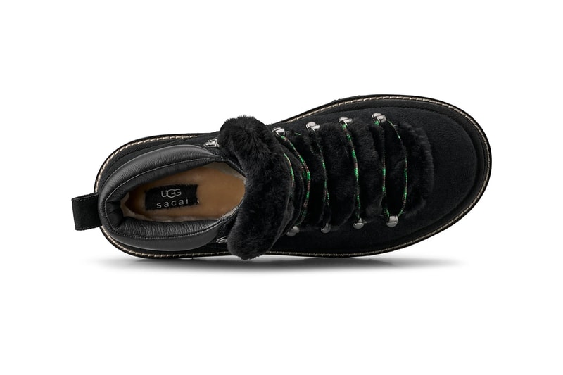 UGG sacai loafer UGG sacai Hiker UGG sacai thigh-high boot Chestnut Black Release Info
