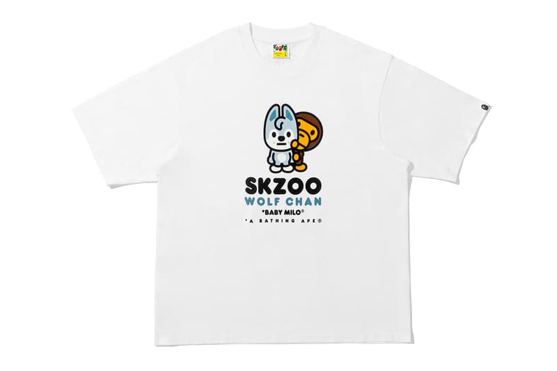 BAPE Stray Kids Collection Hoodie T-Shirt BAPE STA Metal Pin Key Ring Release Info