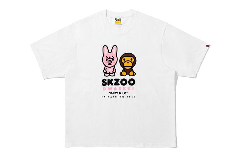BAPE Stray Kids Collection Hoodie T-Shirt BAPE STA Metal Pin Key Ring Release Info