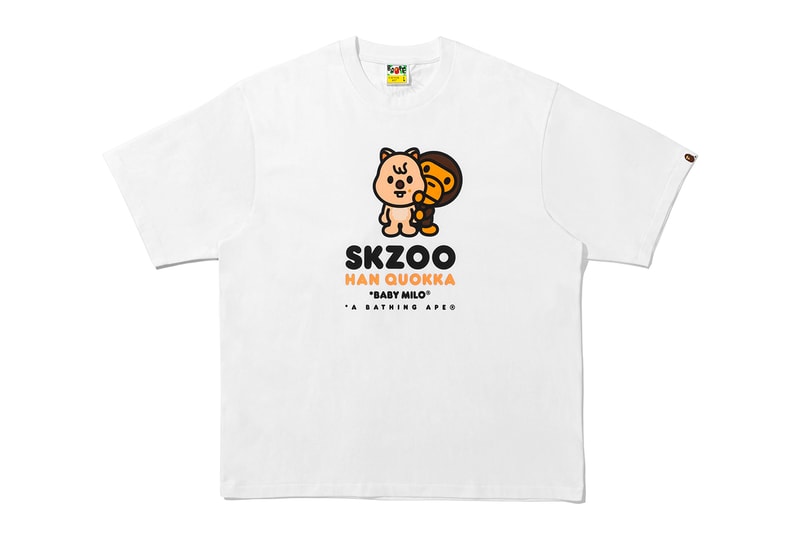 BAPE Stray Kids Collection Hoodie T-Shirt BAPE STA Metal Pin Key Ring Release Info