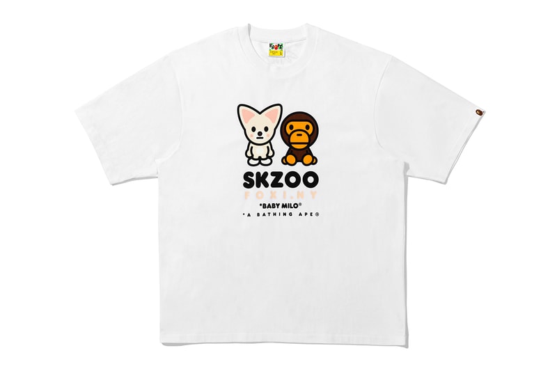 BAPE Stray Kids Collection Hoodie T-Shirt BAPE STA Metal Pin Key Ring Release Info