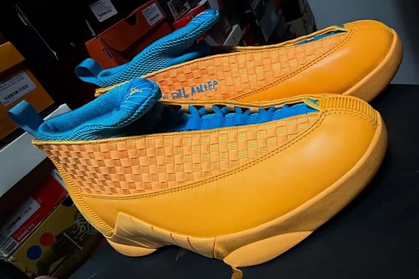 New Billie Eilish x Air Jordan 15 Sample has Surfaced When We All Fall Asleep, Where Do We Go? album jordan brand indesportland