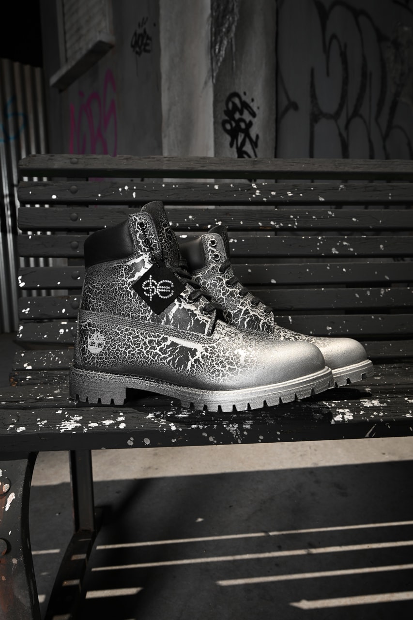 sfera ebbasta timberland collaboration Cinisello Balsamo trap artist italy airbrush metallic boots design style hip-hop rap fans community creativity