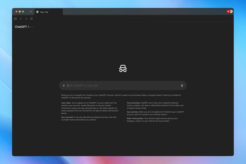 OpenAI ChatGPT Atlas browser running on Mac, highlighting the Ask sidebar, memories, and Agent Mode preview.