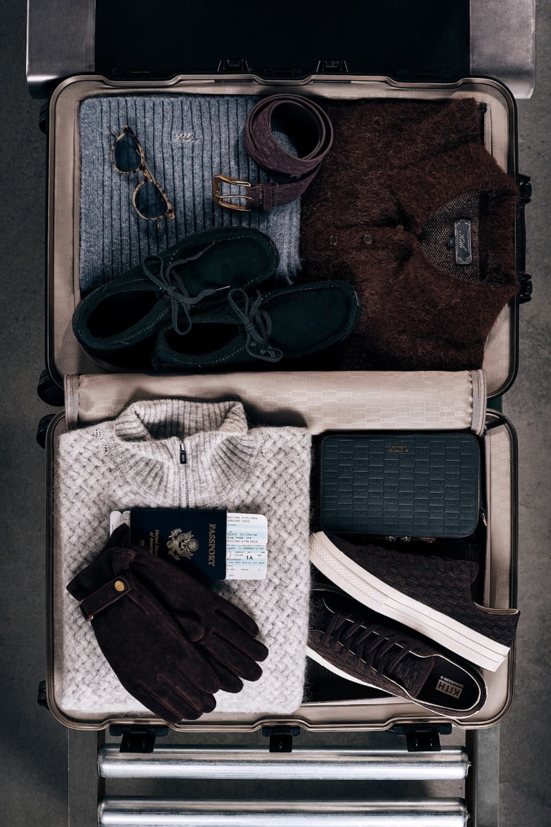 Kith for TUMI 50th Anniversary Collection Release Info 19 Degree Aluminum International Carry On Rolling Trunk Cigar Case Sunglass Case Watch Case Pewter Silver Stadium