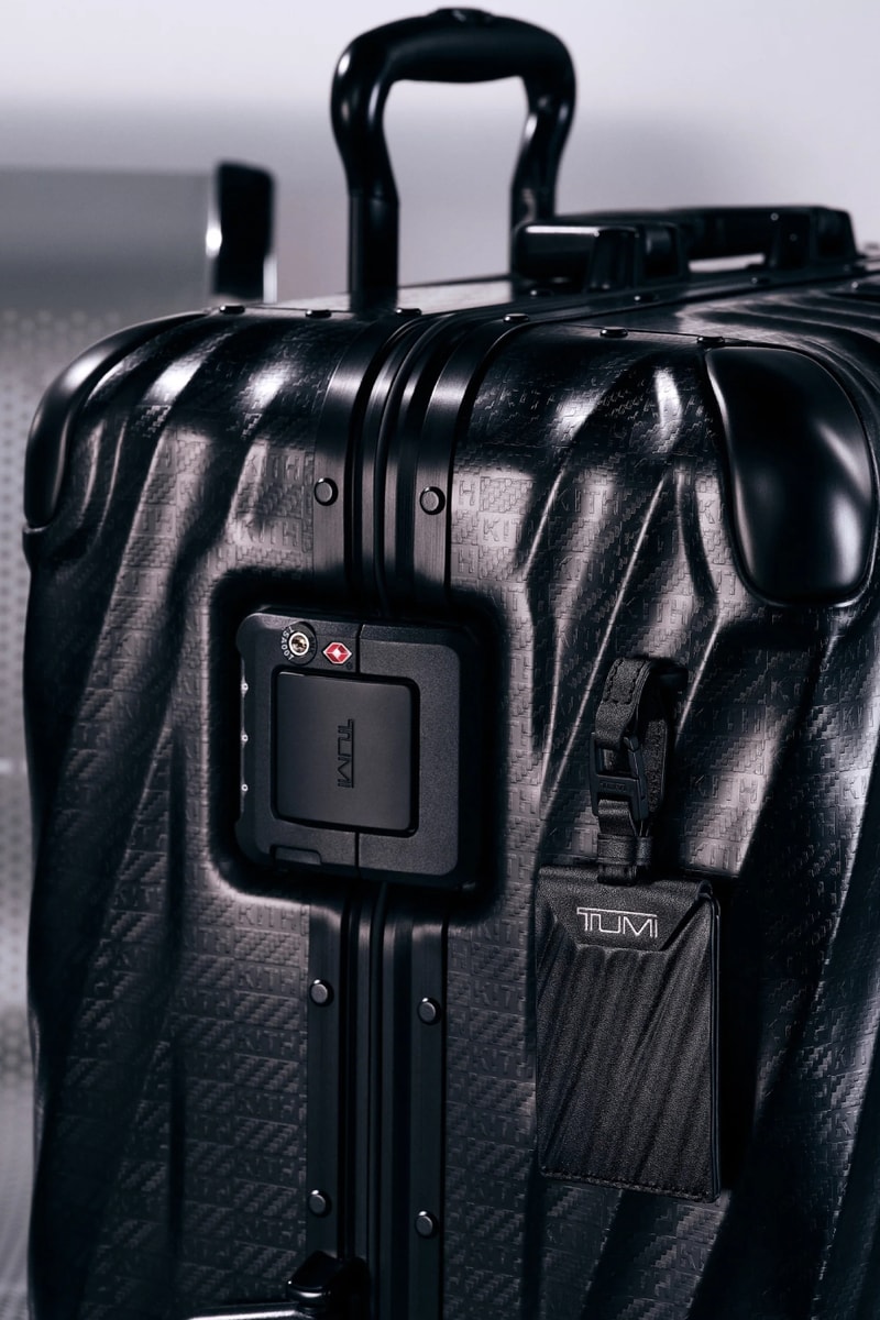 Kith for TUMI 50th Anniversary Collection Release Info 19 Degree Aluminum International Carry On Rolling Trunk Cigar Case Sunglass Case Watch Case Pewter Silver Stadium