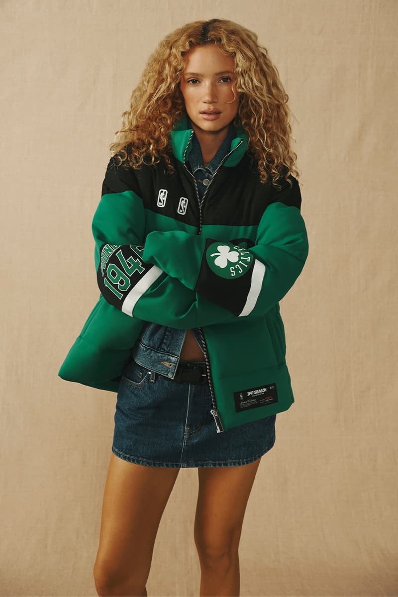 Kristin Juszczyk Off Season Debuts NBA Puffer Collection Chicago Bulls, Boston Celtics, New York Knicks, Los Angeles Lakers, and Golden State Warriors fanatics