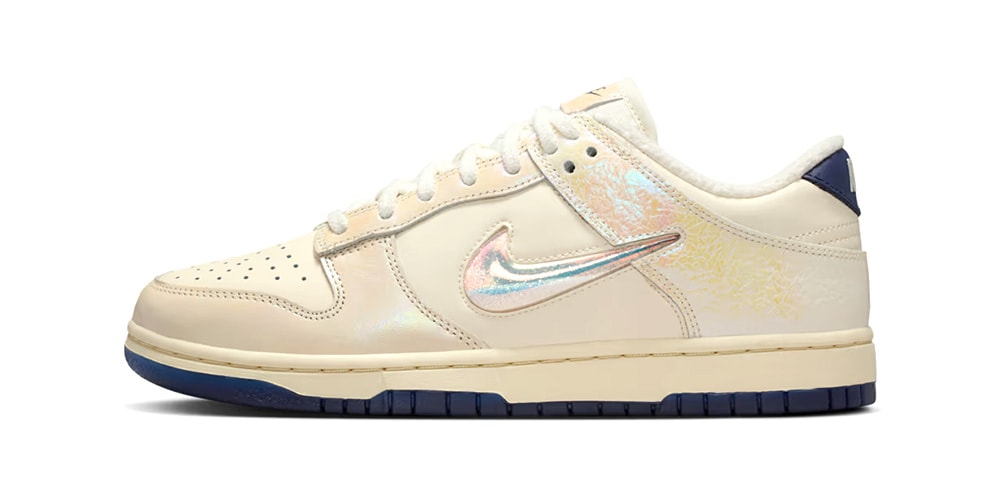 Nike Adds Iridescent Detailing on the Dunk Low Jewel “Soft Pearl”