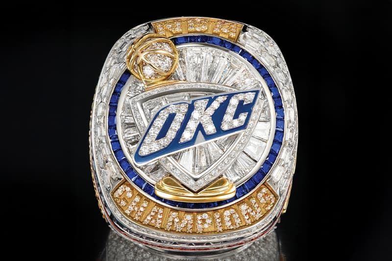 Take a Closer Look at the Oklahoma City Thunder's NBA Championship Ring the champions collective okc basketball shai gilgeous alexander sga zo frost