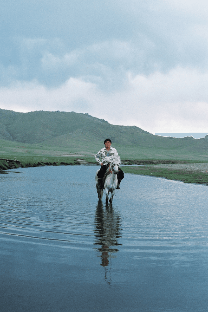 Mongolian steppe A Kind Of Guise's FW25 collection, Altai Mirage, Artist Jonathan Niclaus, Italian cotton corduroy, lambswool and hairy wool blends, purple dragon emblem,Dragon Wool Jacket and the Khivs Pullover.