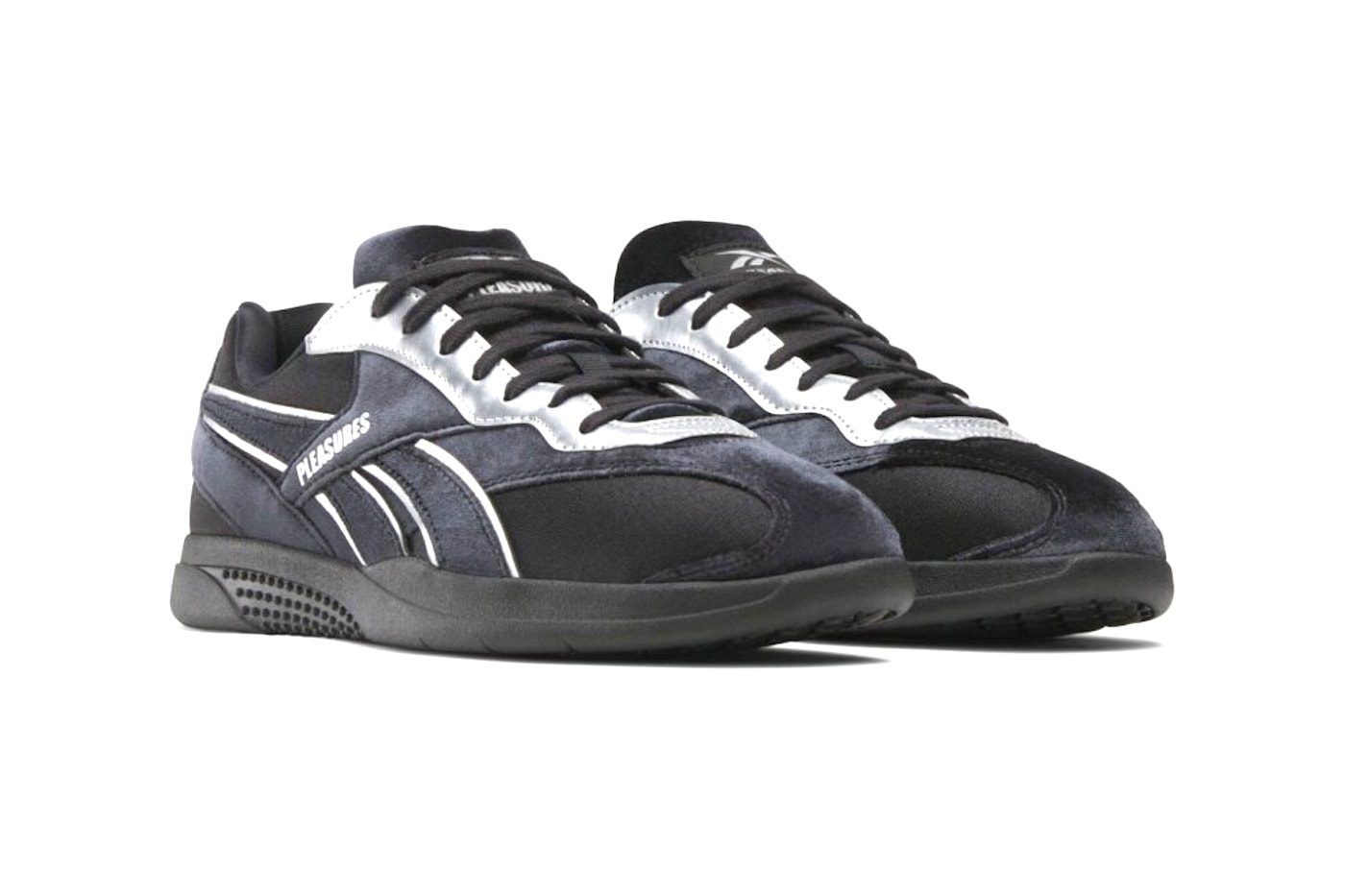 PLEASURES Reebok Collection Hammer Street “Black Velvet” 100238497 “Silver Crinkle” 100238498 Hammer Premier Trinity KFS 100244210 Release Info