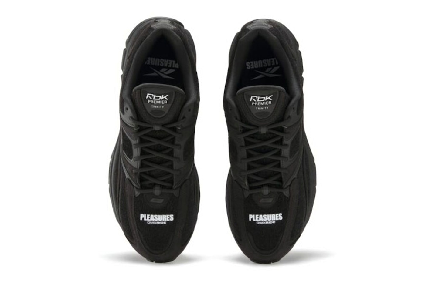 PLEASURES Reebok Collection Hammer Street “Black Velvet” 100238497 “Silver Crinkle” 100238498 Hammer Premier Trinity KFS 100244210 Release Info