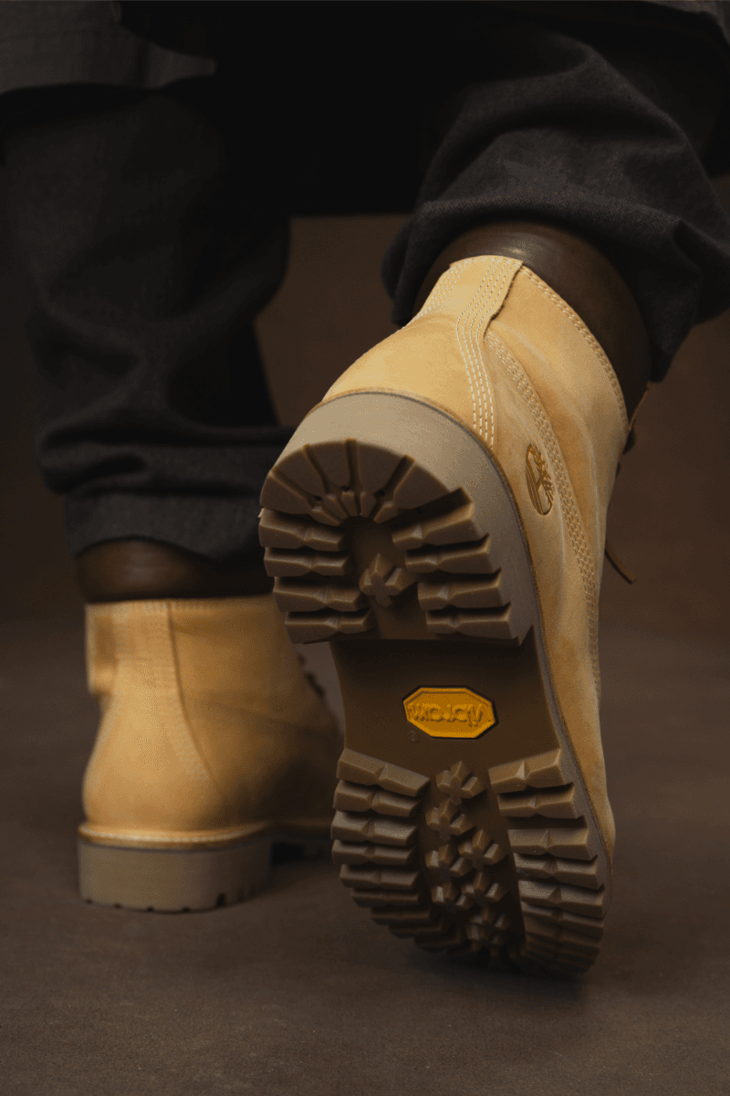Timberland has just launched the Timberland® Waterproof Luxe Boot Horween® Dryden nubuck leather, Vibram® outsoles, 1973 yellow boot Timberland boot.